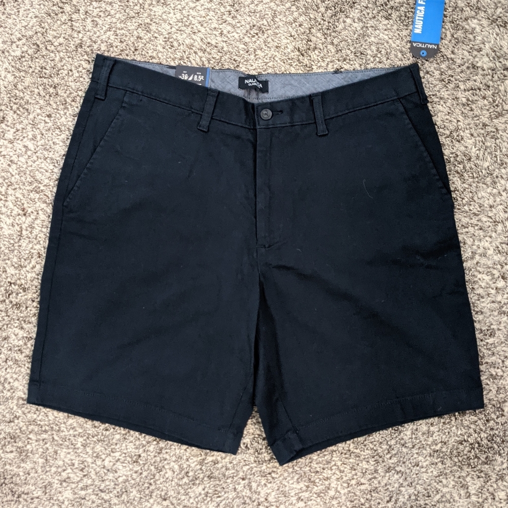 NWT Men's Navy Nautica Flex Clipper Short 36 8.5